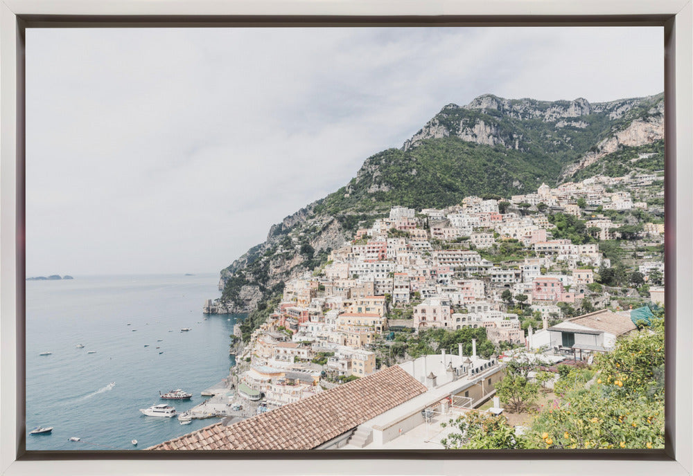 Artwork Positano at the Amalfi Coast36X24inches- Black Frame