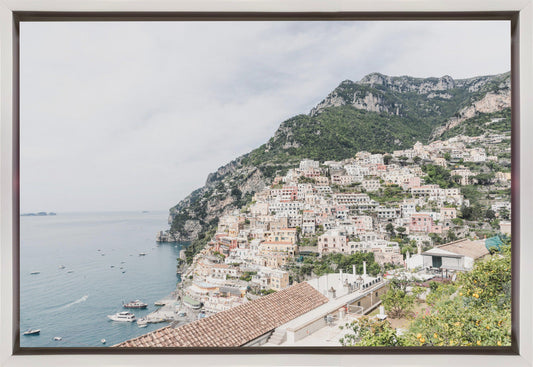 Artwork Positano at the Amalfi Coast36X24inches- Black Frame