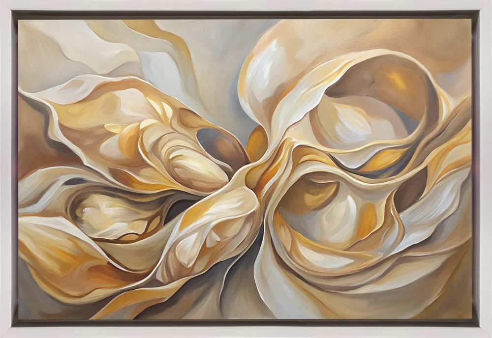 Artwork Ethereal Desert Waves36X24inches- Black Frame