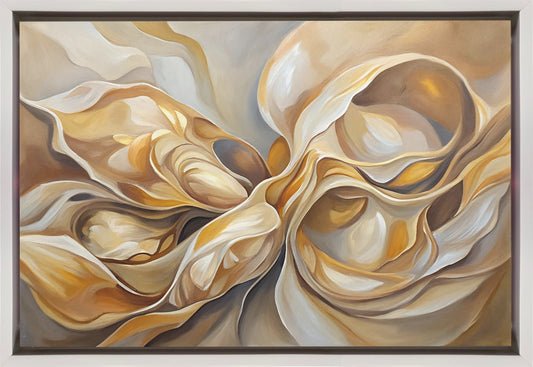 Artwork Ethereal Desert Waves36X24inches- Black Frame