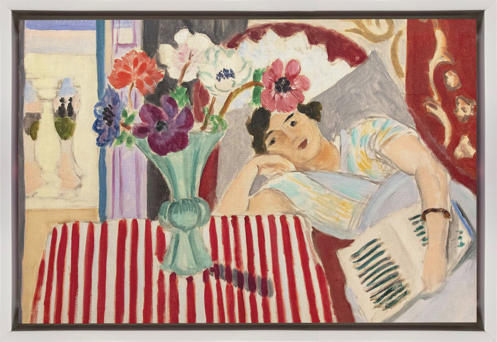 Artwork Femme Et Anémones 36X24-inches