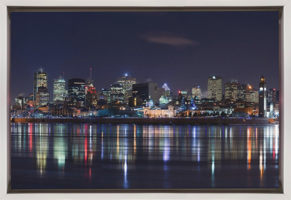Artwork Montreal Night36X24inches- Black Frame