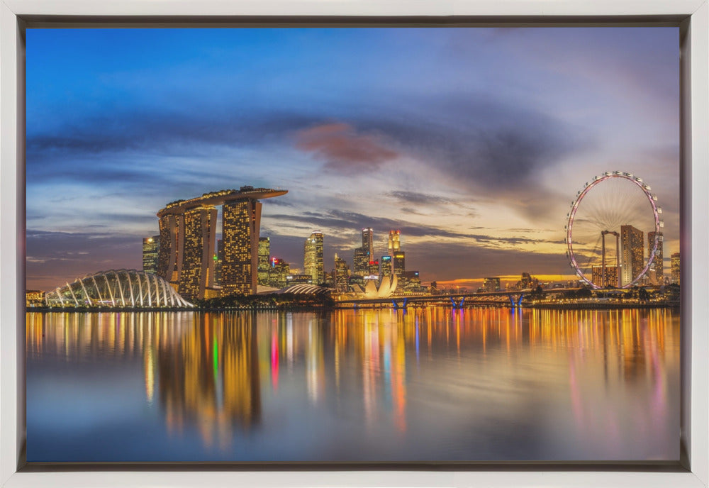 Artwork Sunset by the Bay36X24inches- Black Frame