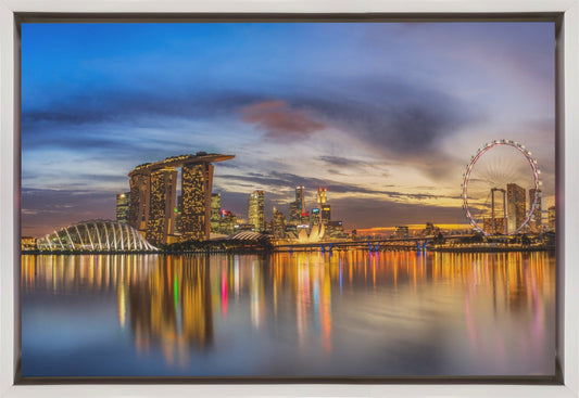 Artwork Sunset by the Bay36X24inches- Black Frame