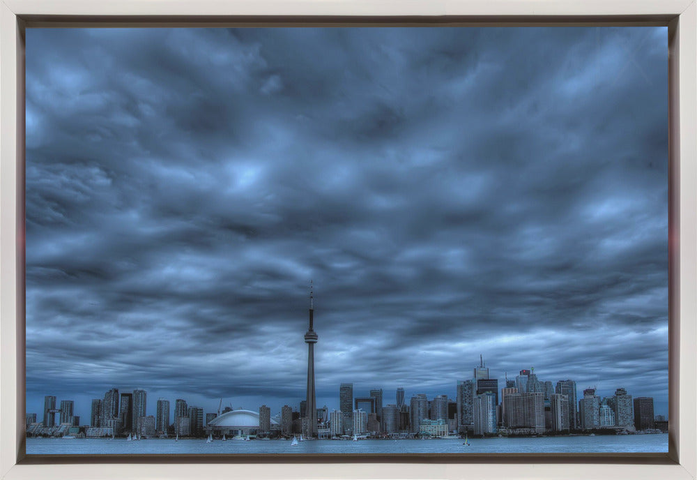 Toronto blue Wall Artwork In Black Floating Frame