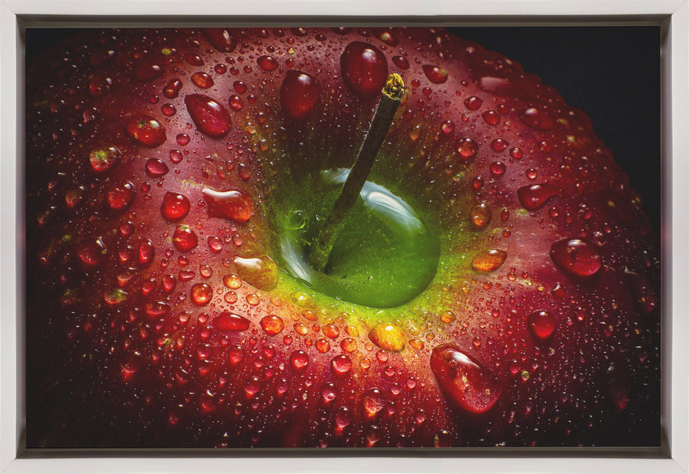 Artwork Red Apple. Food36X24inches- Black Frame