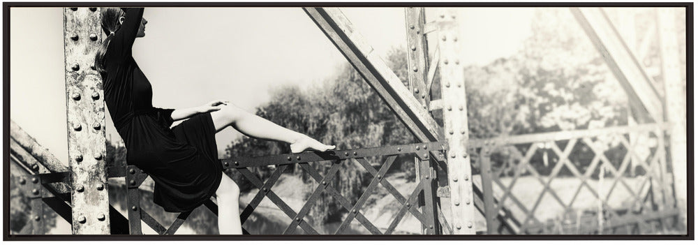 Artwork- the past-36X24inches-In Black Floating Frame