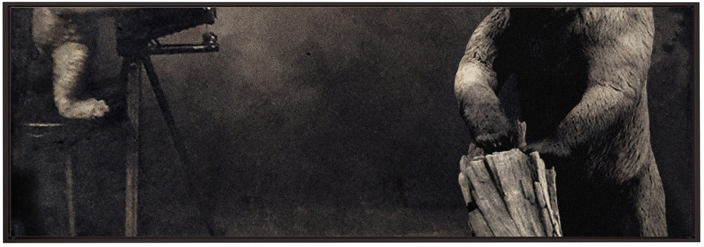 Artwork- hold that-36X24inches-In Black Floating Frame