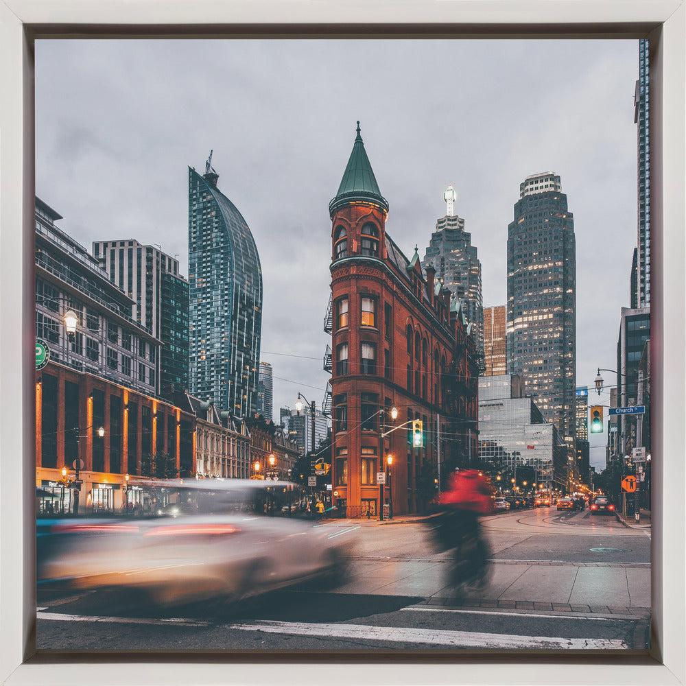 Gooderham Building Wall Artwork In Black Floating Frame