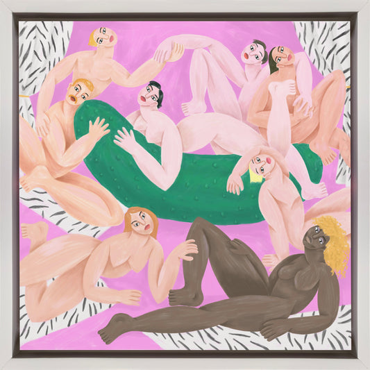 Cornichon de amour Wall Artwork In Black Floating Frame