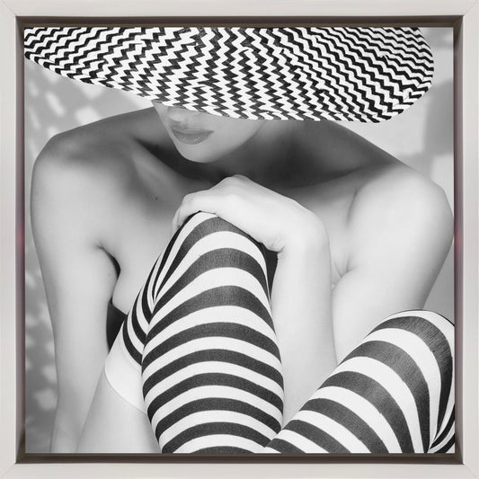 Zagging that Zig Wall Artwork In Black Floating Frame