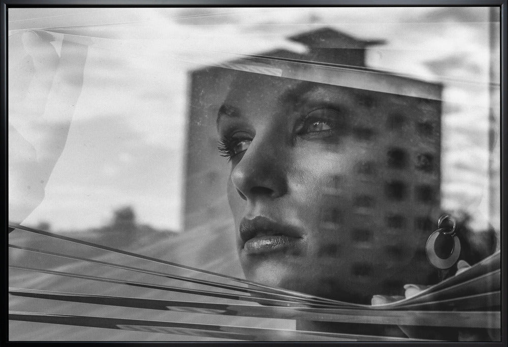 Artwork- Window-20X16inches-In White Floating Frame