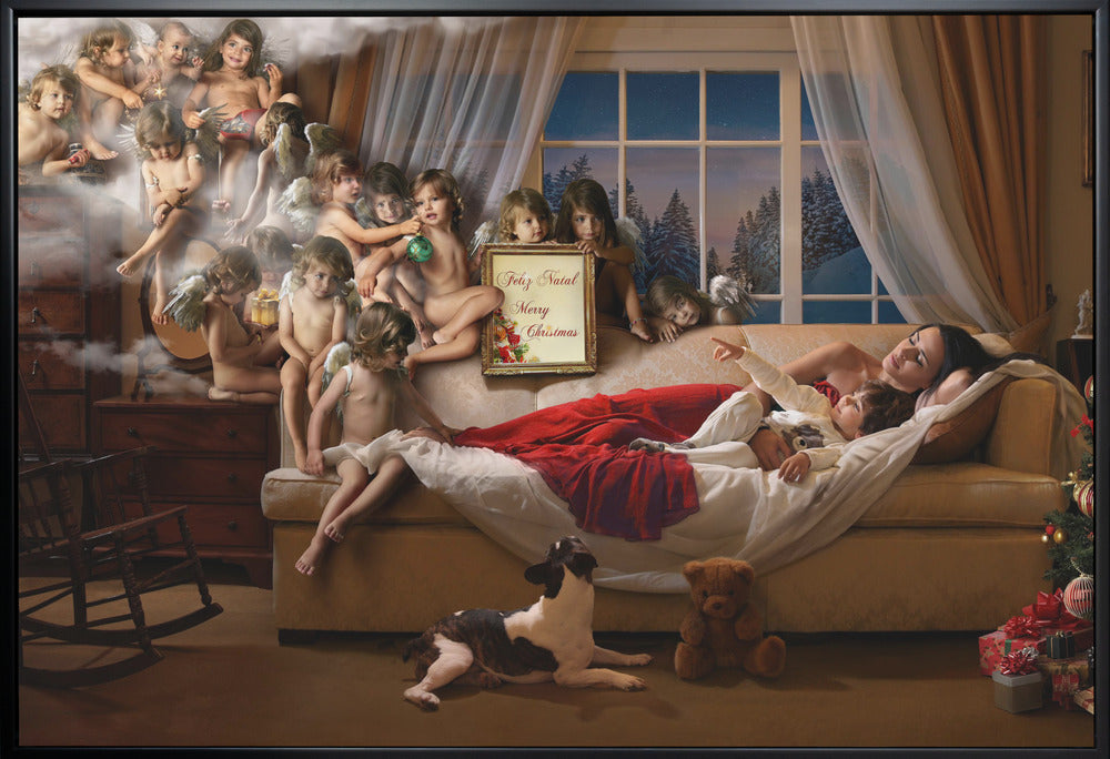 Artwork Mummy look!!!36X24inches- White Frame