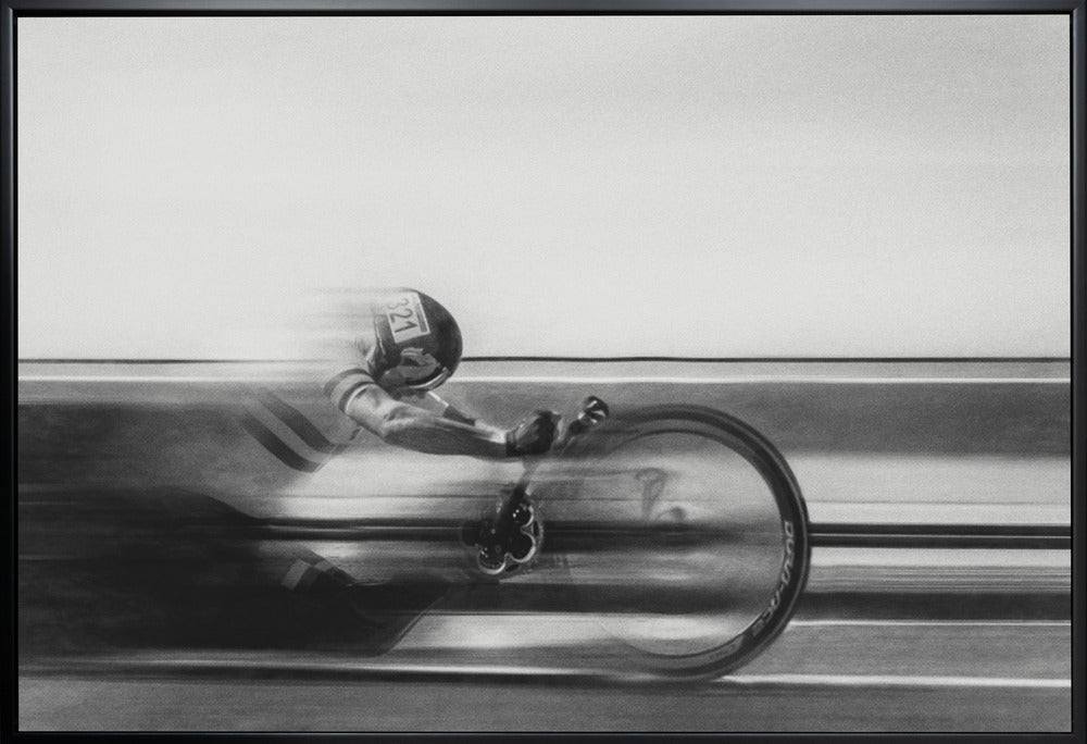 Artwork- Street Racer-20X16inches-In White Floating Frame