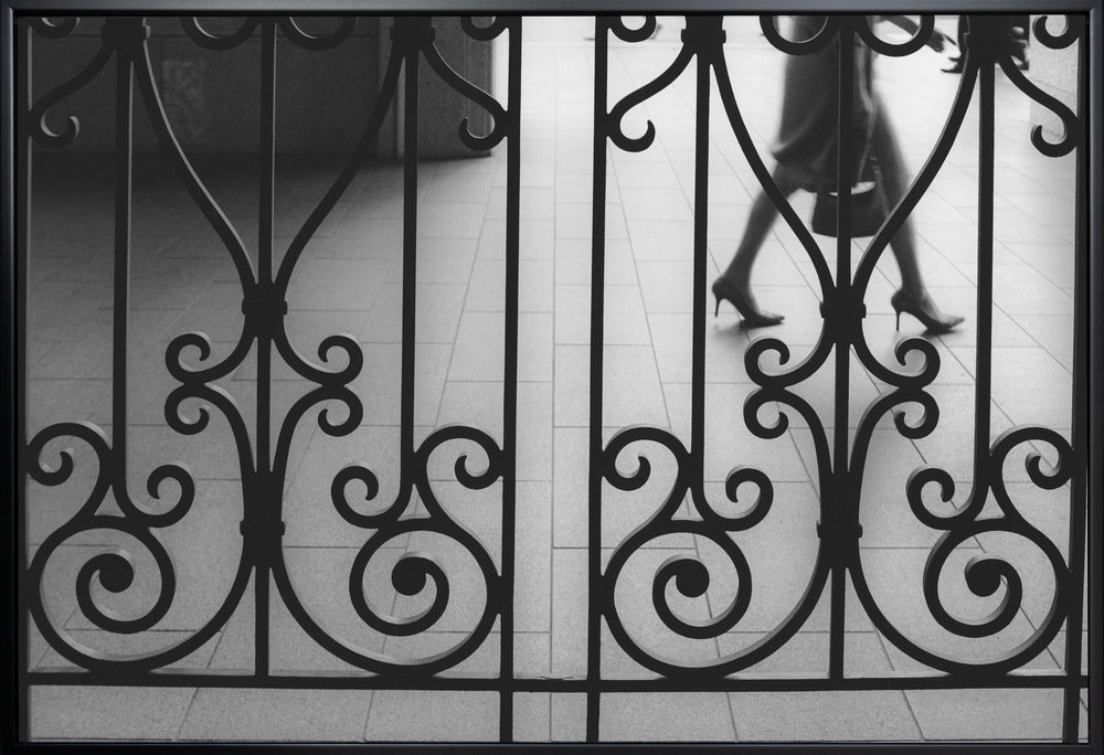 Artwork- street 15-48X36inches-In Black Floating Frame