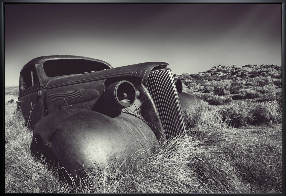 Artwork- Disposed-Car-20X16inches-In White Floating Frame