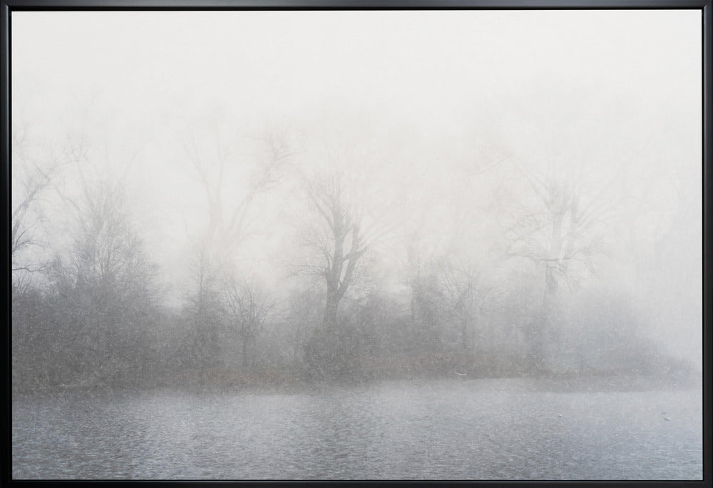 Artwork- Misty landscape-20X16inches-In White Floating Frame