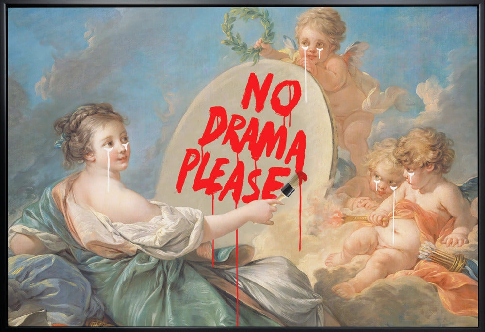canvas prints No Drama36X24inches- White Frame