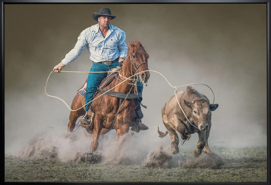 Roped Wall Artwork In Black Floating Frame