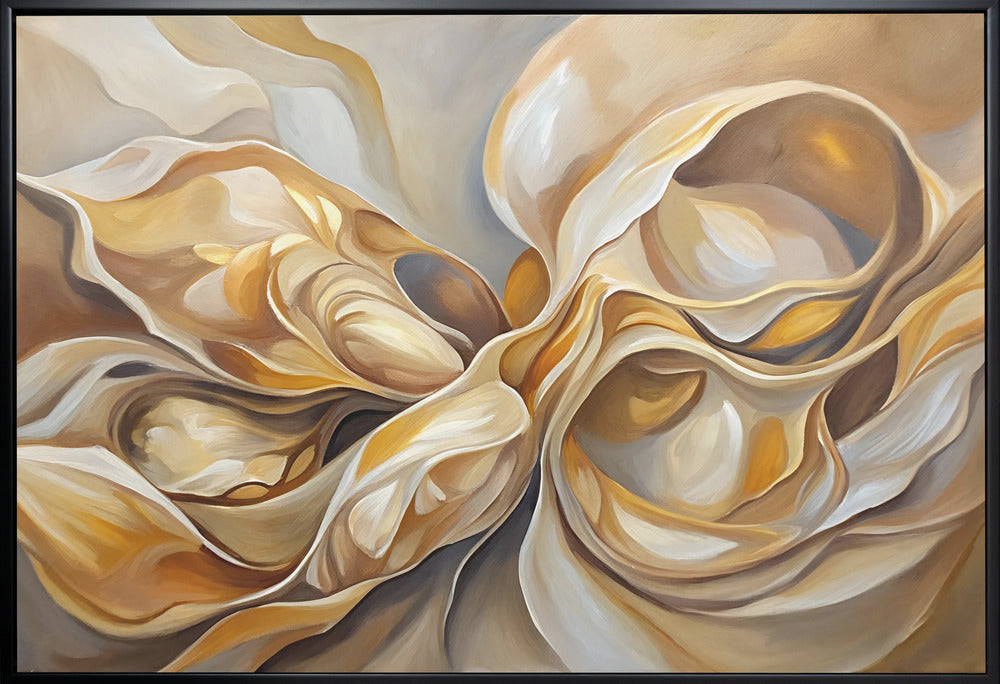 Artwork Ethereal Desert Waves36X24inches- White Frame