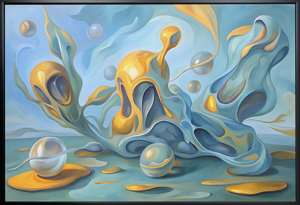 Artwork Liquid Dreamscape36X24inches- White Frame