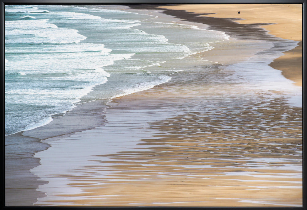 Wall art Here we are-36X24inches-In White Floating Frame