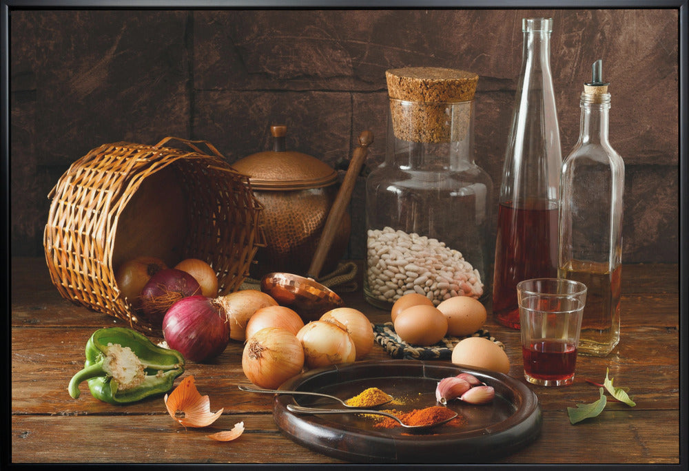 Artwork Smells. Food36X24inches- White Frame