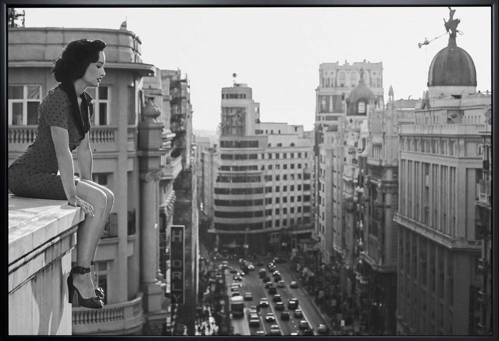 Artwork Mad Madrid36X24inches- White Frame