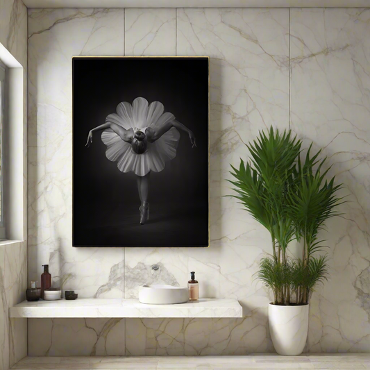 floral decor powder room