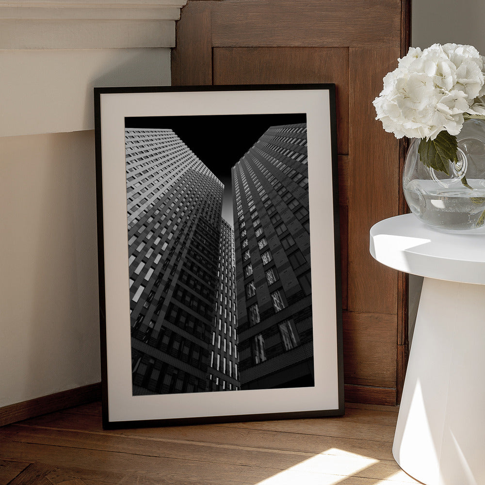 Artwork- Between giants-24X36inches-In Black Floating Frame