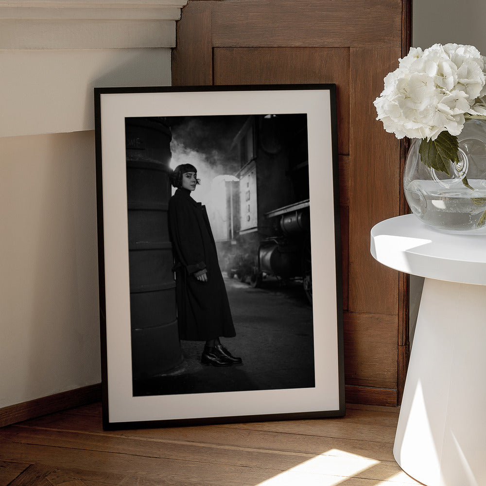 Artwork- Waiting.....-24X36inches-In Black Floating Frame