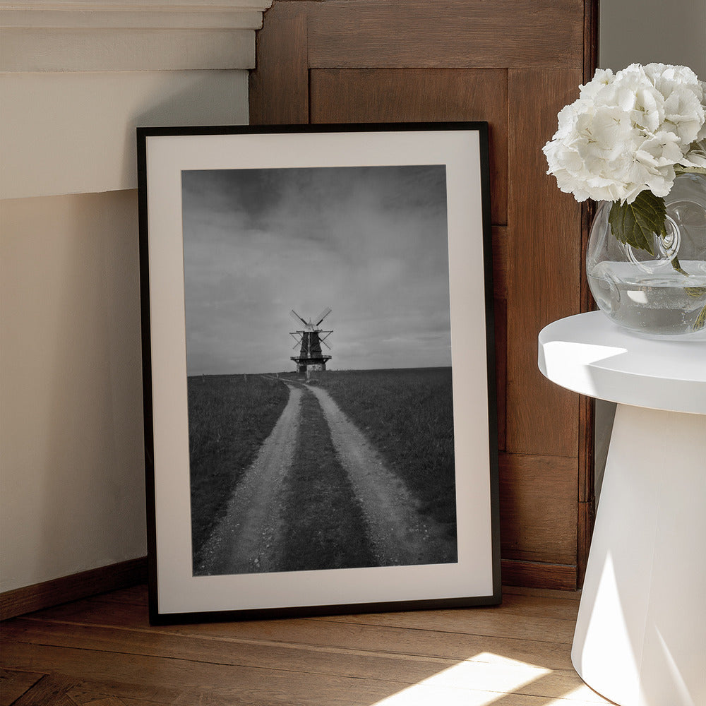 Artwork- Windmill-24X36inches-In Black Floating Frame