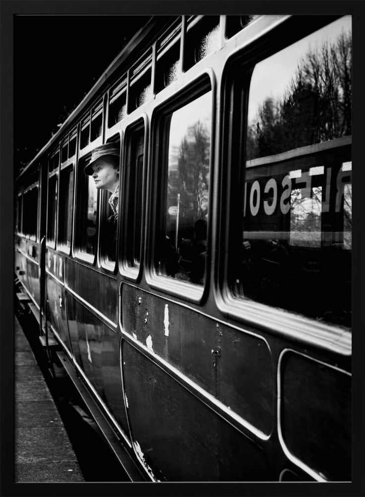 Artwork- The Goodbye Girl ....leaving-36X48inches-In White Floating Frame