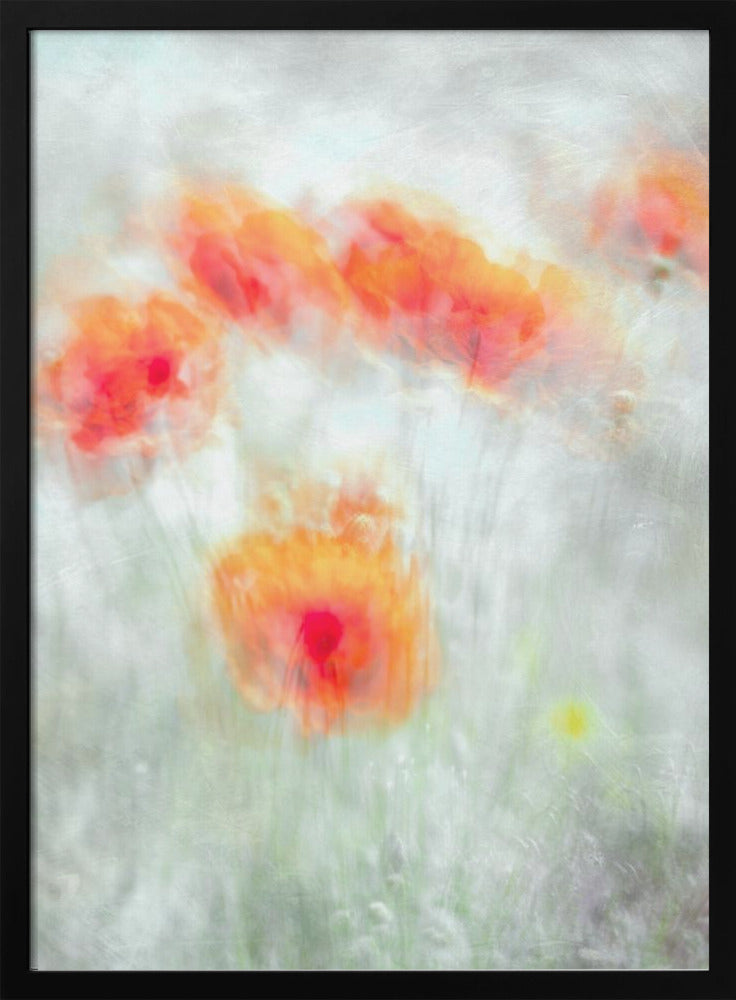 Red Corn Flowers Wall Artwork Gallery Wrapped (Ready to Hang)
