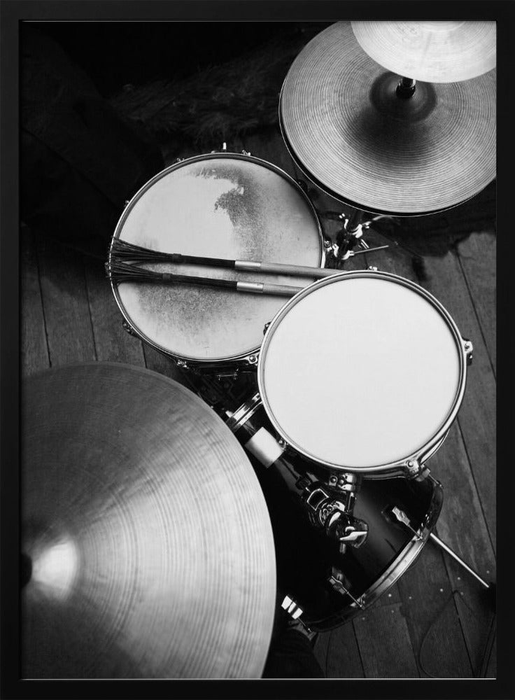 Artwork- Drums-36X48inches-In White Floating Frame