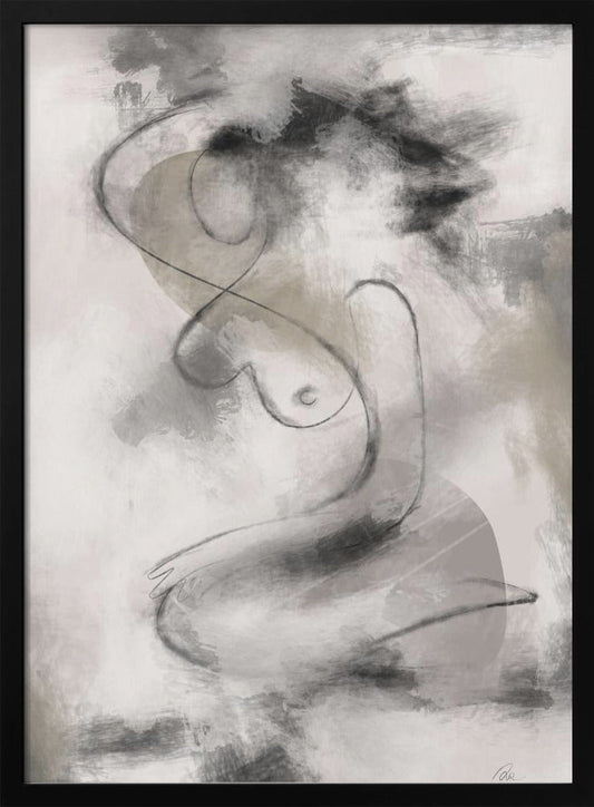 Resting Wall Artwork In Black Floating Frame