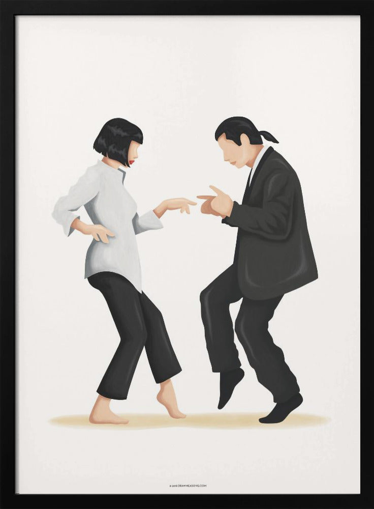 Pulp Fiction Wall Artwork In White Floating Frame