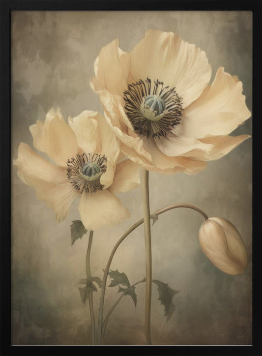 Poppies 20 Wall Artwork In Black Floating Frame