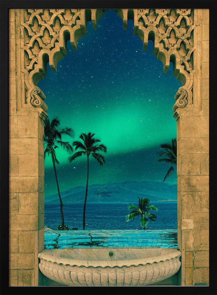 Artwork Portal In To The Night24X36- inches- White Frame