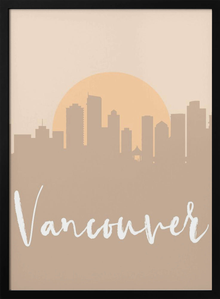 Wall art Skyline Earth Tone 2 92-24X36inches-In White Floating Frame