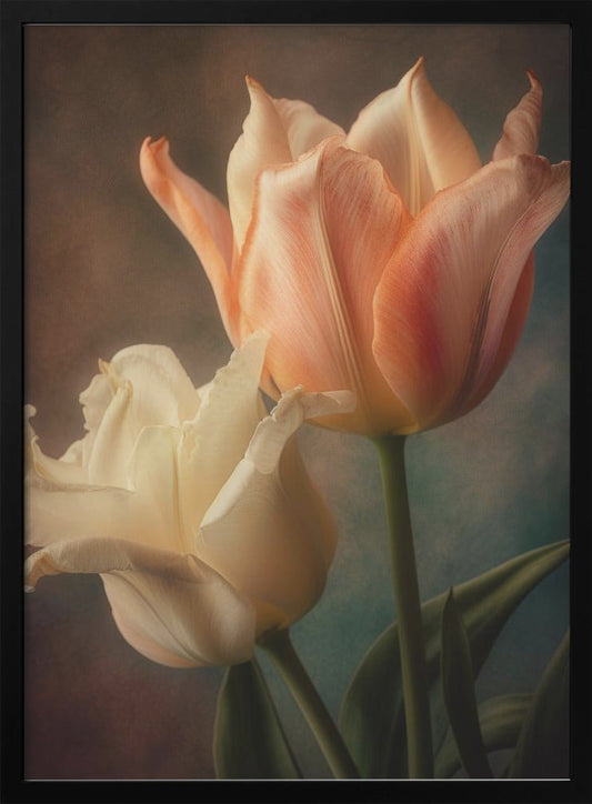 Vintage Flowers 2 Wall Artwork In Black Floating Frame