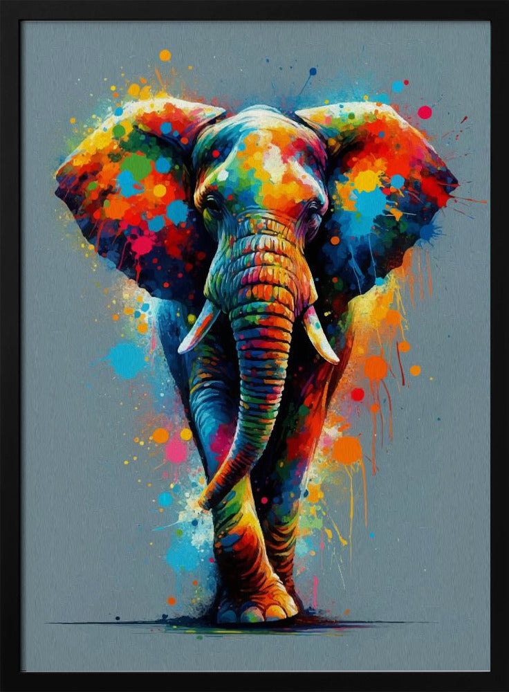 Artwork The Elephant24X36inches- White Frame