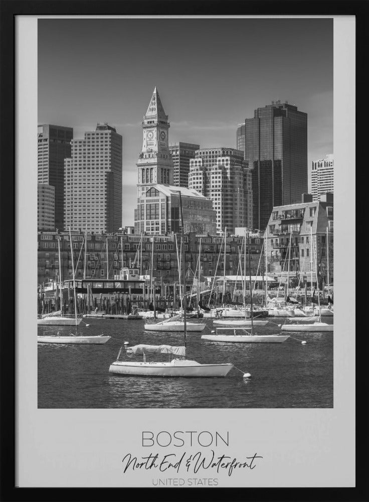 Wall Art BOSTON Skyline North End & Waterfront