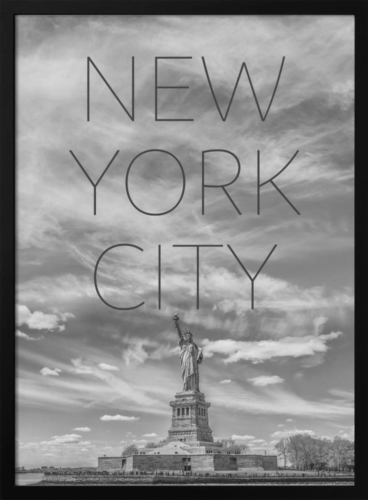 Wall art NYC Statue of Liberty | Text & Skyline