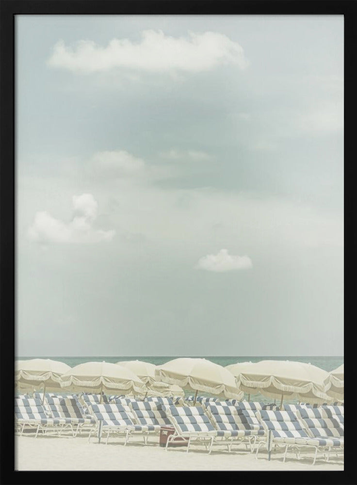 Vintage beach scene Wall Artwork Gallery Wrapped (Ready to Hang)