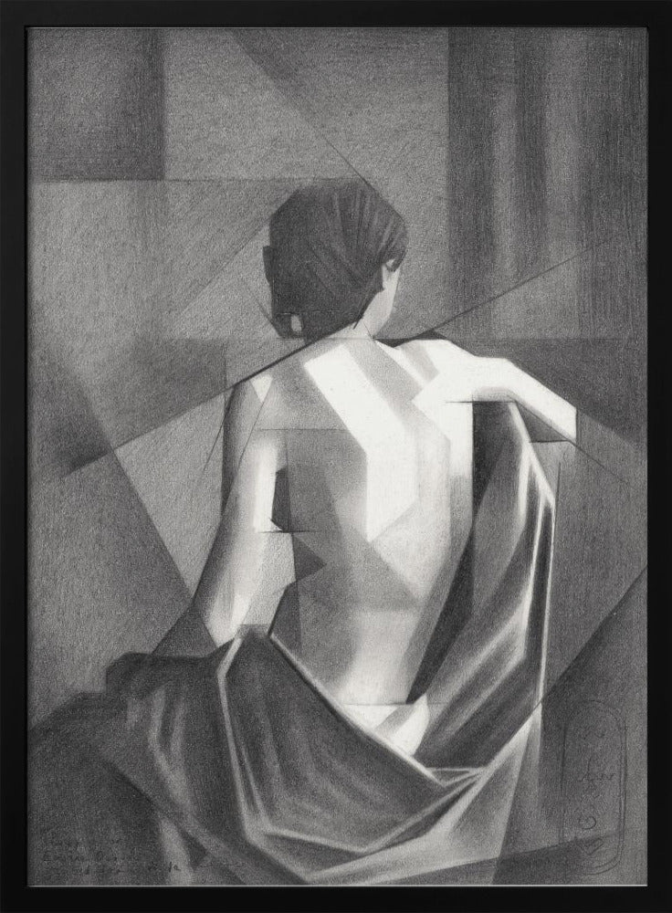 Wall art Study After Eugène Durieus Seated Female Nude - 20-08-21