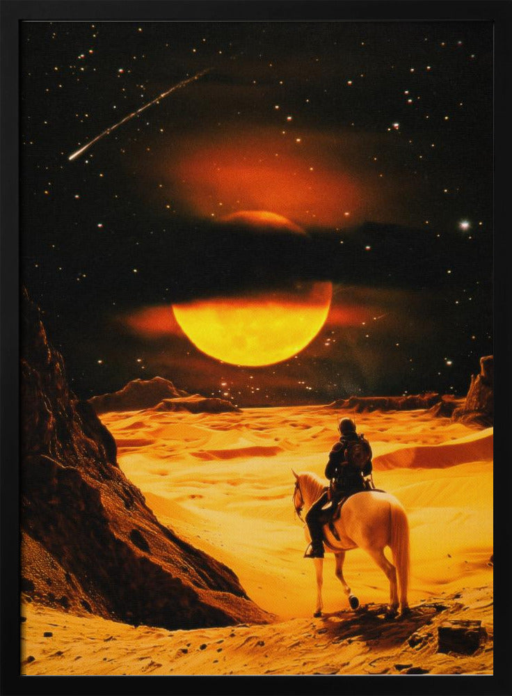 Artwork Western Space Adventure24X36inches- White Frame