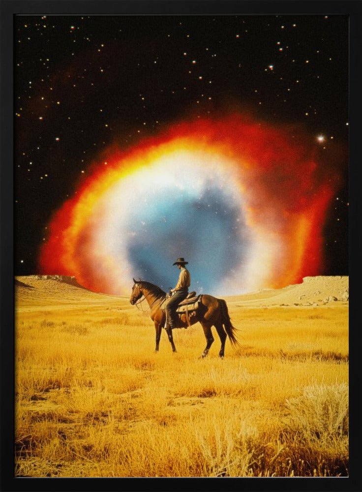 Artwork Nebula Cowboy24X36inches- White Frame