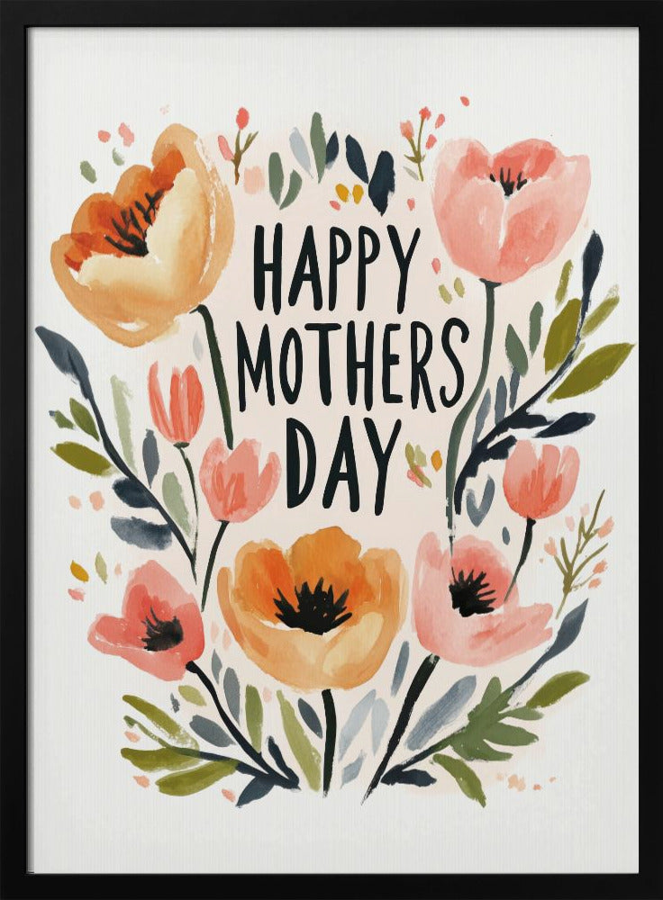 canvas prints Happy Mothers Day24X36inches- White Frame