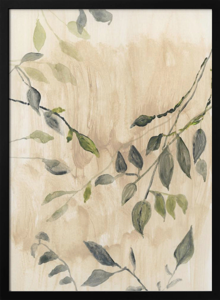 Artwork- Colour Washed Leaves No3-16X20inches-In White Floating Frame
